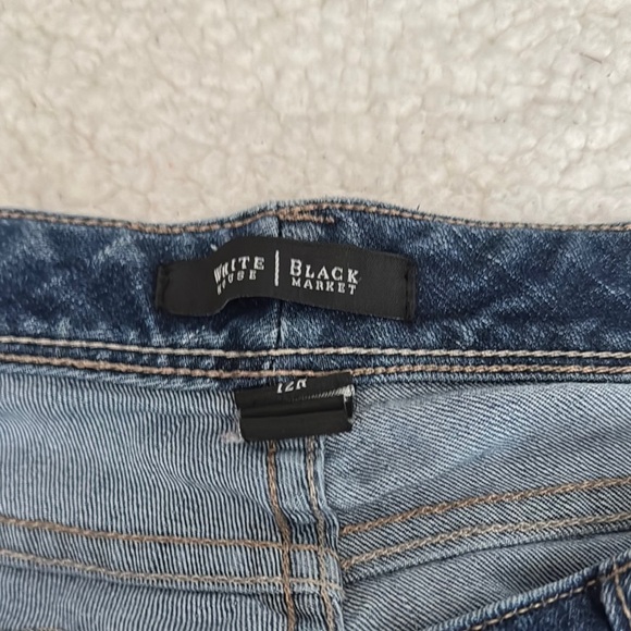 White House Black Market Blue Flare Wide Leg Jeans - Picture 2 of 4